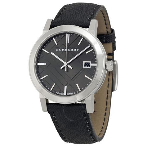 mens burberry gray watch|burberry watch men's leather strap.